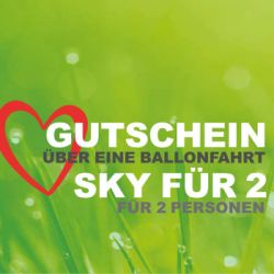 Gutschein über eine Ballonfahrt Sky für 2 für 2 Personen